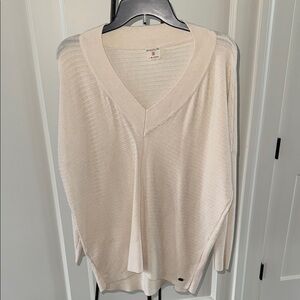 Elegant Cream V-Neck Sweater SIONI Bloomingdale's brand